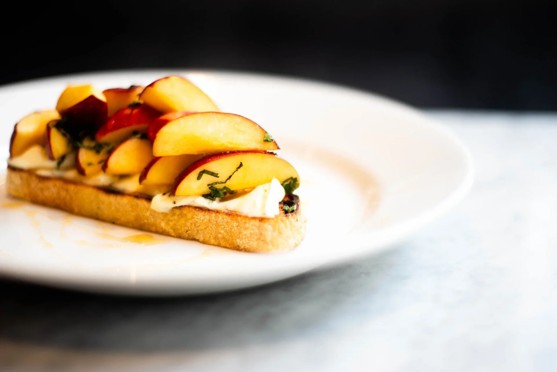 Nectarine bruschetta