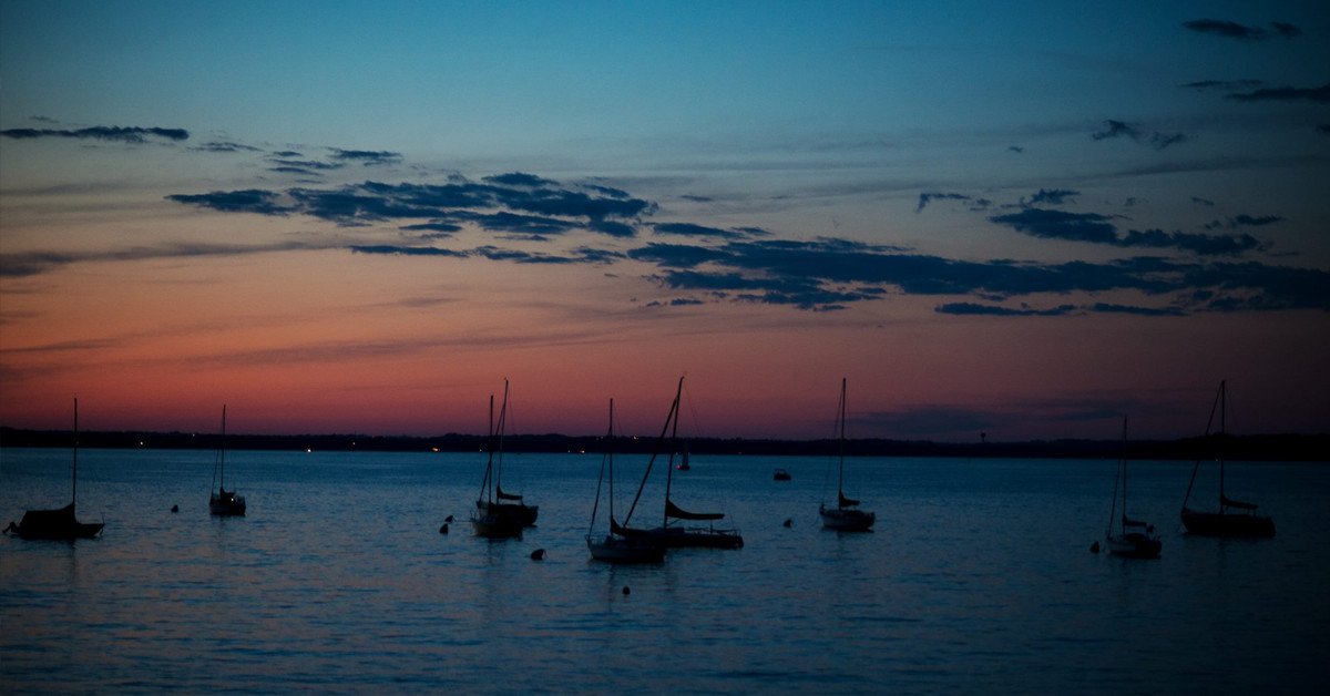 Lake Monona view with sailboats